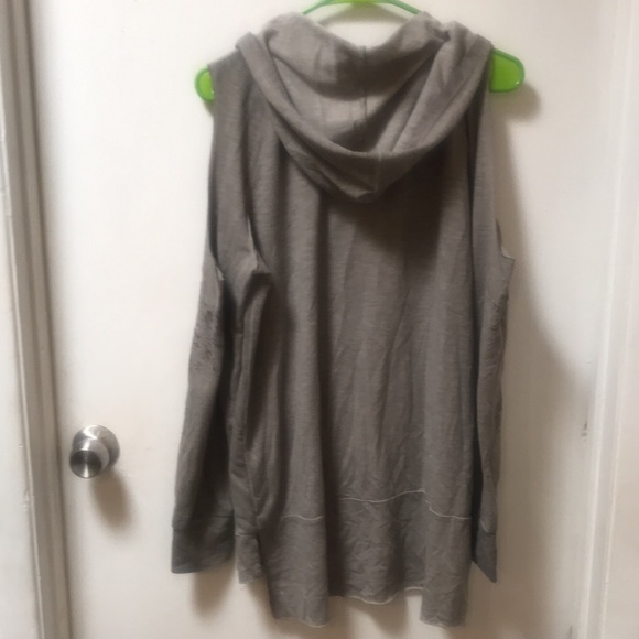 Knox Rose tan green open shoulder long sleeve hoodie size XXL - Picture 4 of 4